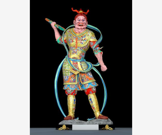 Illustration for article titled The colors on this digitally restored ancient statue are unreal